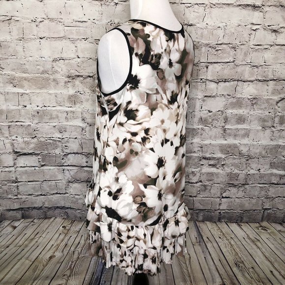 LOGO Lori Goldstein Neutral Printed Crepe Tunic - Picture 7 of 8